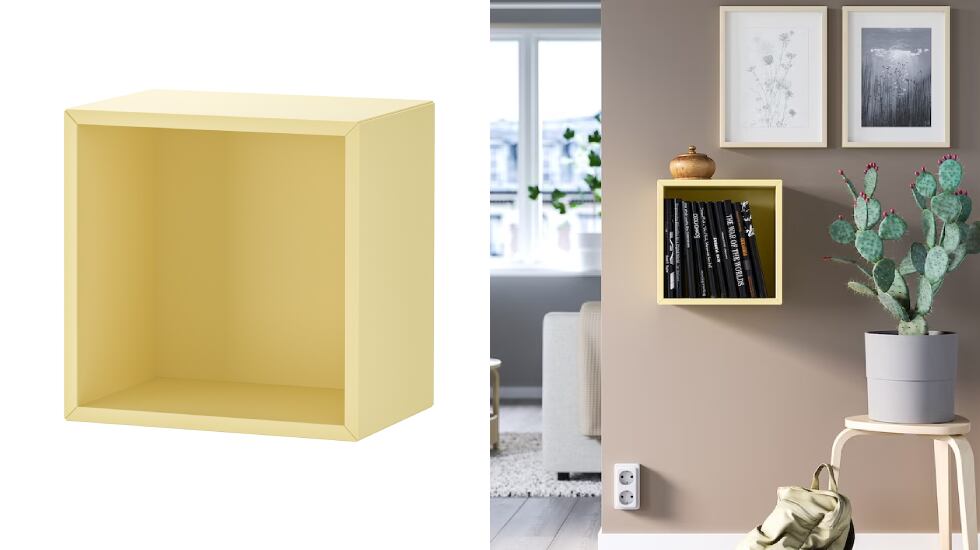 Estantería de pared en forma de cubo Eket, de Ikea.