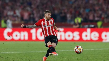 El capitán del Athletic Club, Iker Muniain, en la final de Copa.