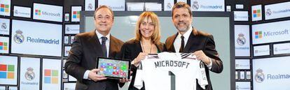 Presentaci&oacute;n del acuerdo entre el Madrid y Microsoft