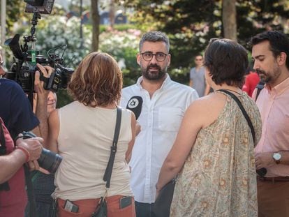 El concejal de Cultura Festiva en funciones de Valencia, Pere Fuset, a su llegada hoy para su declaración en la Ciudad de la Justicia.