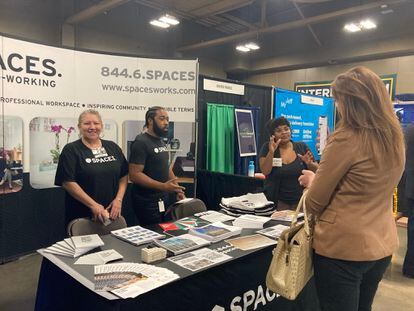 Stacey Saller, regional manager for Spaces, an office rental company, at a conference in Austin in November.