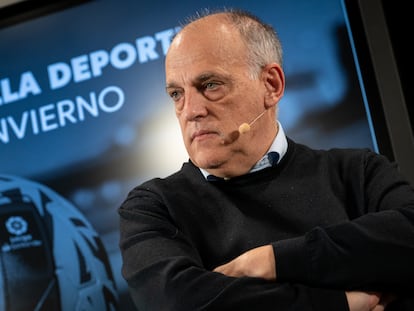 El presidente de LaLiga, Javier Tebas, en una imagen de archivo.