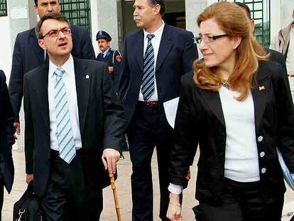 El juez de la Audiencia Nacional Juan del Olmo, junto a la fiscal Olga Sánchez.