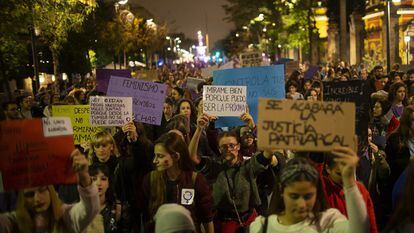 Manifestación del día contra la violencha machsita en Sevilla, en 2019.