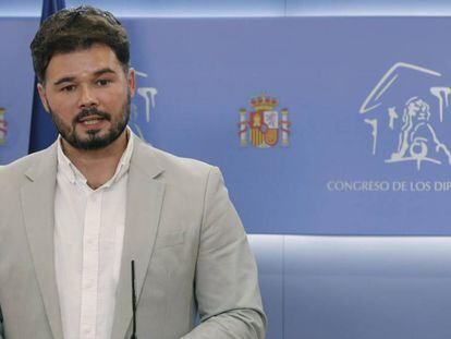 El portavoz de ERC, Gabriel Rufián, en una imagen de archivo.