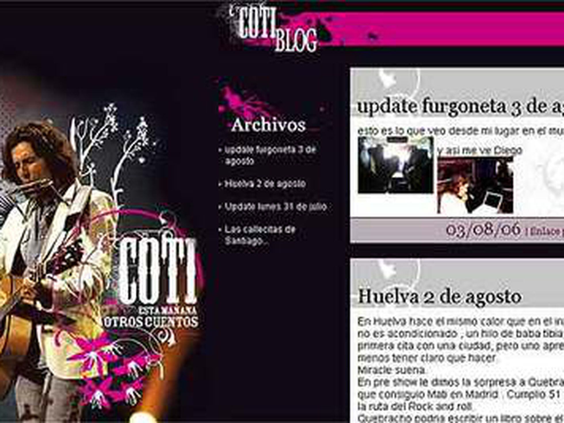  estrena blogs de La Oreja de Van Gogh, Coti y Ana Torroja |  Cultura | EL PAÍS