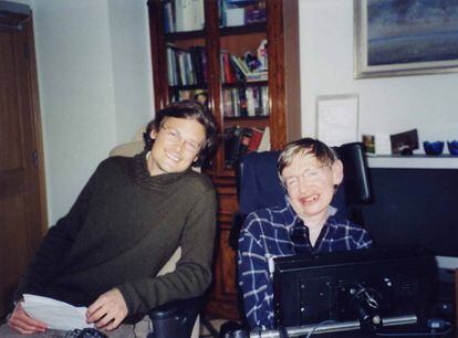 Christophe Galfard y Stephen Hawking, en la Universidad de Cambridge.