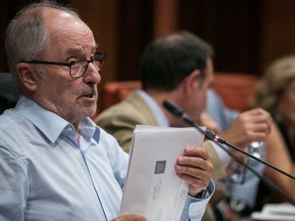 El síndic de greuges, Rafael Ribó, en el Parlament.