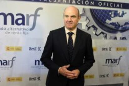 El ministro de Economía, Luís de Guindos, durante la presentación del MARF