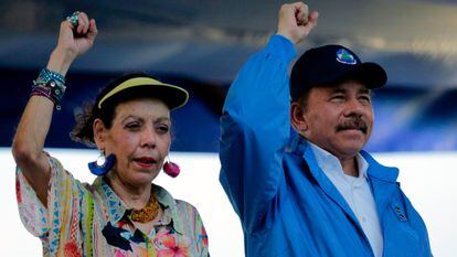 Rosario Murillo y Daniel Ortega en Managua, en agosto de 2018.