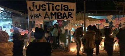 Una protesta por el caso Ambar en Chile.