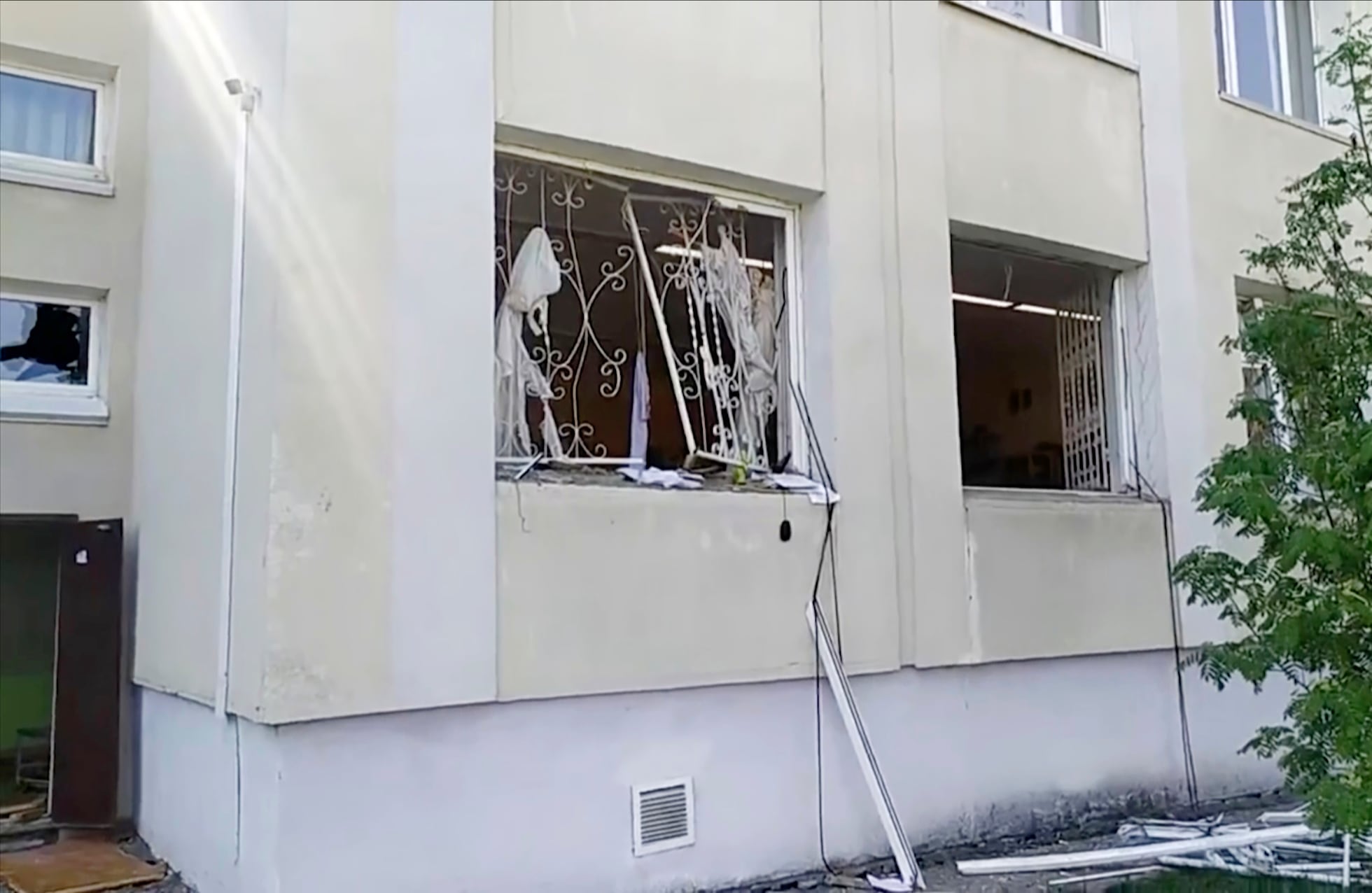 Imagen de vídeo donde se muestran los daños causados tras el ataque.