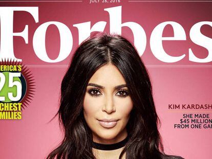 Kim Kardashian, portada del n&uacute;mero de julio de la revista &#039;Forbes&#039;. 