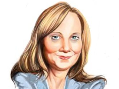 Caricatura de la nueva consejera delegada de General Motors, Mary Barra.