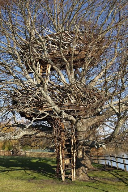 El estudio Roderick Romero firma esta casa con forma de nido. Una forma de vivir como un verdadero pájaro entre las ramas. Está situada en Nueva York.