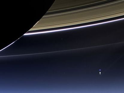 La Tierra vista desde Saturno.