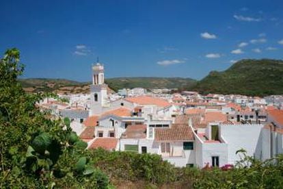 Panorámica del pueblo de Ferreries, en Menorca.