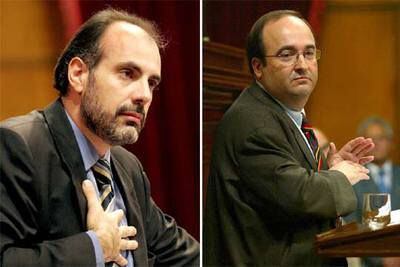 Joan Ridao y Miquel Iceta, portavoces parlamentarios de Esquerra Republicana y Partit dels Socialistes