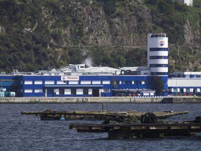 Sede principal de Pescanova en Chapela, en la r&iacute;a de Vigo.