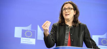 La comisaria europea de Comercio, Cecilia Malmstr&ouml;m 