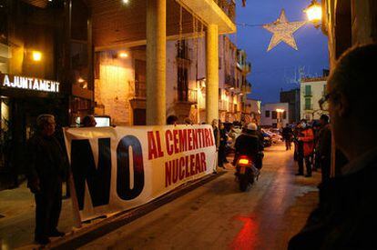 Concentración en Ascó contra el almacén nuclear.