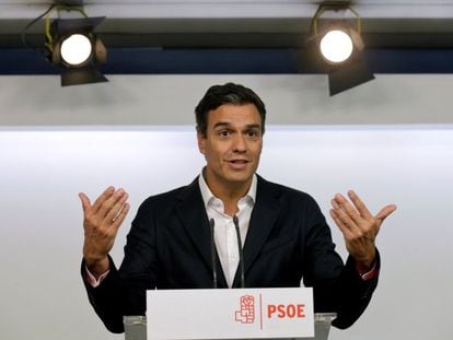 El líder socialista Pedro Sánchez