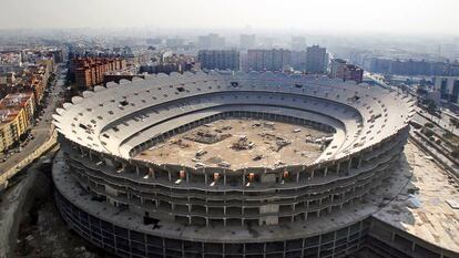 El Nou Mestalla, en 2011, cuando ya se había patralizado.