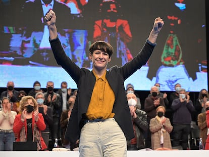 La líder del BNG, Ana Pontón, en la asamblea de la formación celebrada este domingo en A Coruña.