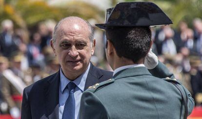 Jorge Fernández, durante un acto de la Guardia Civil el pasado día 25.