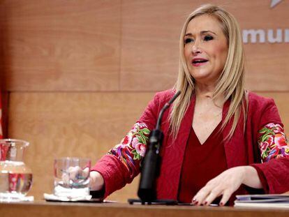 La presidenta de la Comunidad de Madrid, Cristina Cifuentes.