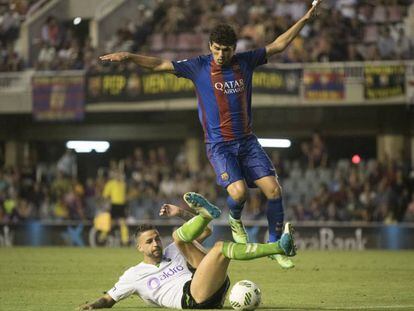 Ale&ntilde;&aacute;, en el duelo ante el Racing. 