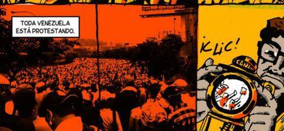 Con cómics promocionados por redes sociales, activistas informaron a los venezolanos sobre las protestas.