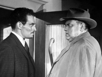 Charlton Heston y Orson Welles, en 'Sed de mal'.