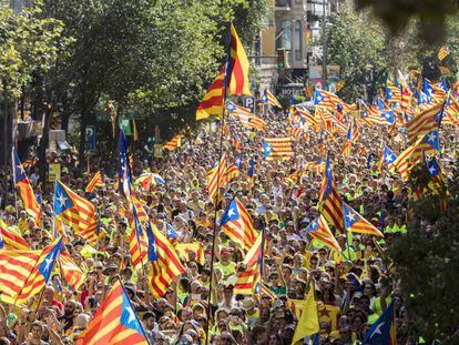 Manifestació de la Diada del 2017.