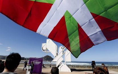 Celebración el pasado 27 de marzo del Día de la patria vasca (Aberri Eguna) en San Sebastián.