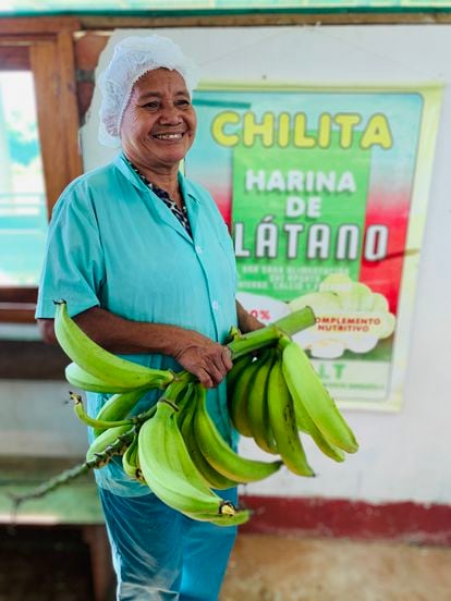 Casilda Queteguari Zabala de la procesadora de harina de Plátano (ACOPALT) en Riberalta (Bolivia)