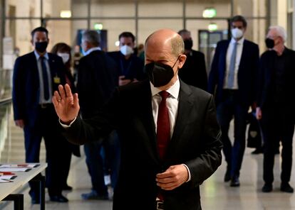 The SPD candidate for chancellor, Olaf Scholz, last Tuesday.