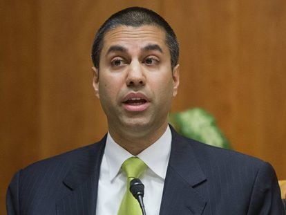 El presidente de la FCC, Ajit Pai. 