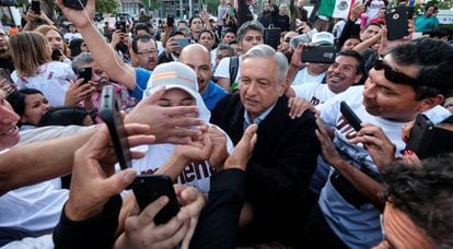Lopez Obrador el domingo en Los Angeles