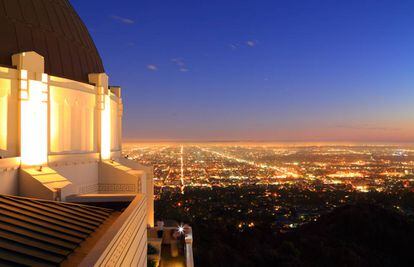 Vista panorámica de Los Ángeles desde el Observatorio Griffith.