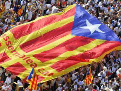 Manifestación de la Diada en 2015.