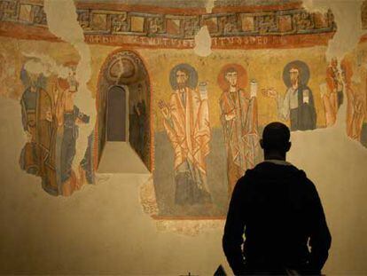 Pinturas románicas en el museo diocesano de Solsona, uno de los más antiguos de Cataluña.