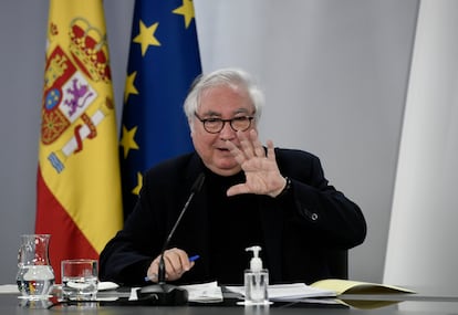 El ministro de Universidades, Manuel Castells, en La Moncloa el pasado mayo.