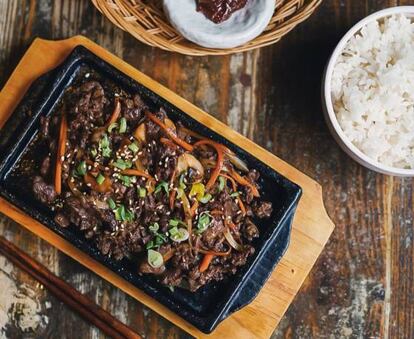 El 'bulgogi ssam', plato tradicional coreano