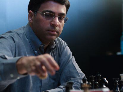 Viswanathan Anand, durante una partida del Torneo de Candidatos de Moscú
