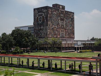El edificio de rectoría en la Ciudad Universitaria de la UNAM.