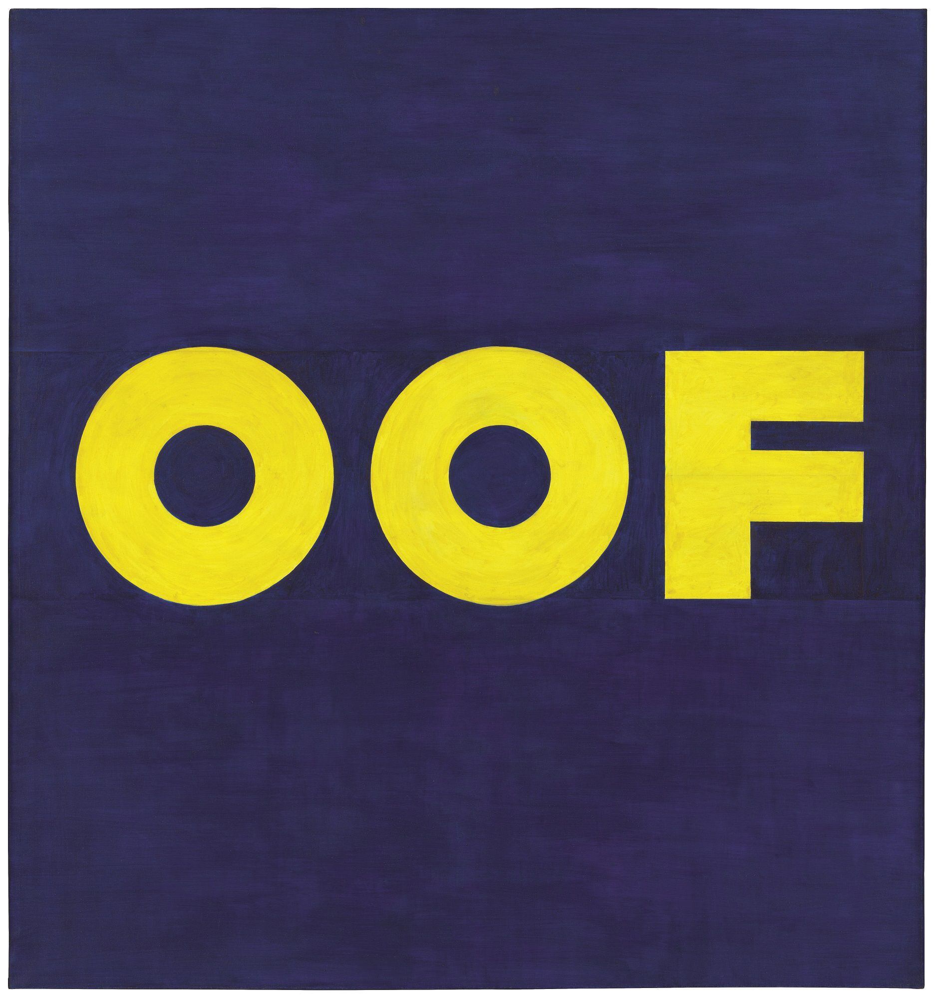 La pintura 'OOF', 1962 (modificada en 1963), de Ed Ruscha.