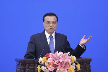 El primer ministro chino, Li Keqiang, durante una intervención.