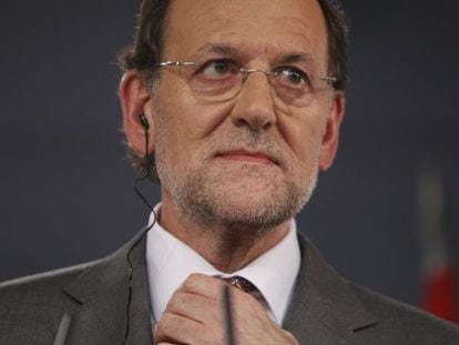 Rajoy, el viernes en su comparecencia para hacer balance del a&ntilde;o. 