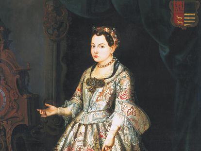 Retrato de María Azlor (1730-1732), en el museo Soumaya de Ciudad de México.